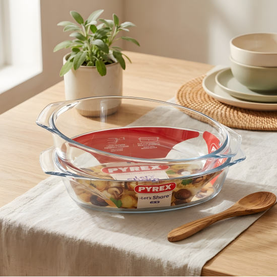 Pyrex Oval Glass Baking Dish Set 2 Pcs